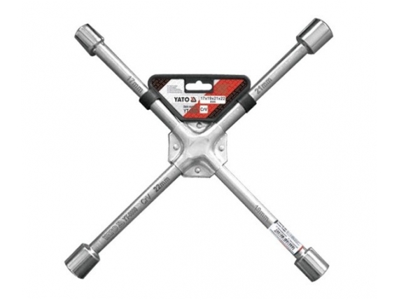 YATO Cross Wrench for Wheels 17x19x21x22mm