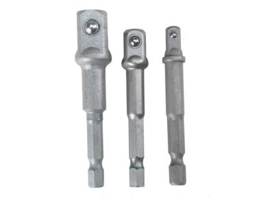Adapter Set from 1/4"(6.3 mm) to Sockets 1/4"-3/8"-1/2" Adapter Set from 1/4"(6.3 mm) to Sockets 1/4"-3/8"-1/2"