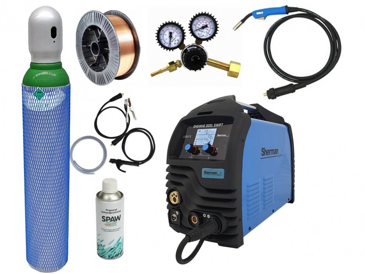 Sherman komplektas – DIGIMIG 203L SWIFT sinerginis suvirinimo aparatas, 200A, 230V 15 Sherman komplektas – DIGIMIG 203L SWIFT sinerginis suvirinimo aparatas, 200A, 230V 15