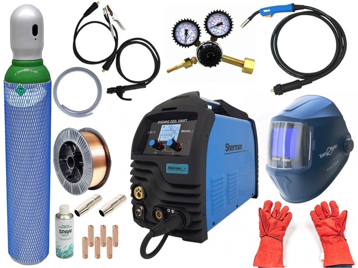 Sherman komplektas – DIGIMIG 203L SWIFT sinerginis suvirinimo aparatas, 200A, 230V 16 Sherman komplektas – DIGIMIG 203L SWIFT sinerginis suvirinimo aparatas, 200A, 230V 16