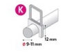 Type K/12, 350 pcs., white Type K/12, 350 pcs., white