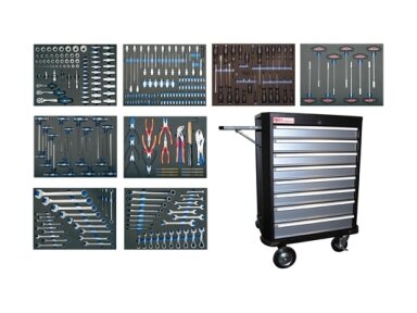 Tool cabinet with 8 drawers, 296 tools Tool cabinet with 8 drawers, 296 tools