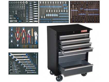 Tool cabinet with 7 drawers, 243 tools