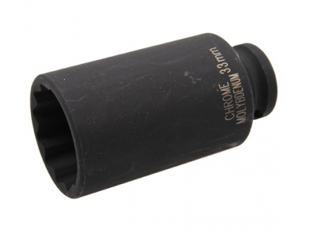 Long Socket, Thin-Walled, 12 Point 33mm, 1/2" Long Socket, Thin-Walled, 12 Point 33mm, 1/2"