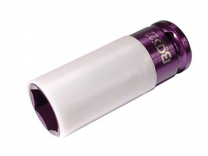 Galvutė ilga plonasienė smūginė su plastikine apsauga 1/2", 22 mm Galvutė ilga plonasienė smūginė su plastikine apsauga 1/2", 22 mm