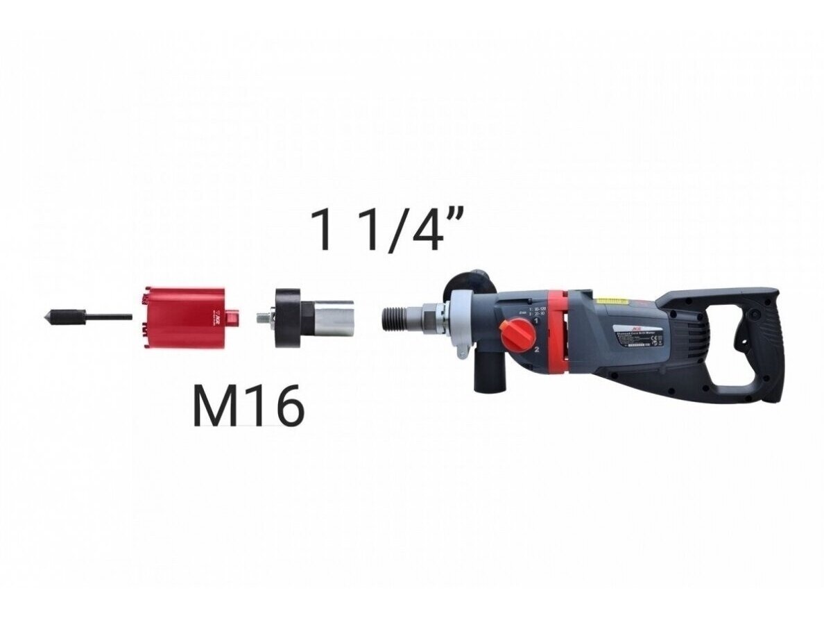 Adapteris su dulkių nusiurbimu 1 1/4 UNC į M16 2