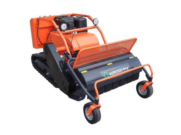 AGROSSI-Pro RM-760V Remote Controlled Mulcher, Grass Shredder, Cutting Width 76 cm, Remote Control ~200m, Electric Starter