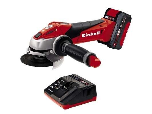 Einhell TE-AG 18 Li Kit Аккумуляторная угловая шлифмашина, 18 В, 3,0 Ah Li-ion, 115 мм 1 Einhell TE-AG 18 Li Kit Аккумуляторная угловая шлифмашина, 18 В, 3,0 Ah Li-ion, 115 мм 1