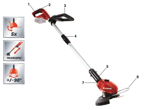 Einhell GE-CT 18 Li Solo Cordless Trimmer 1