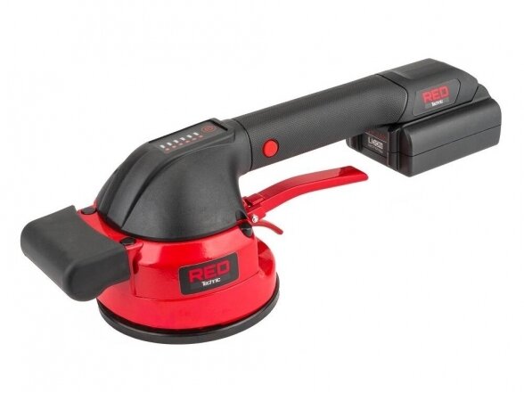 Akumuliatorinis vibro padas / pritraukėjas plytelėms Red Technik, 18V Akumuliatorinis vibro padas / pritraukėjas plytelėms Red Technik, 18V