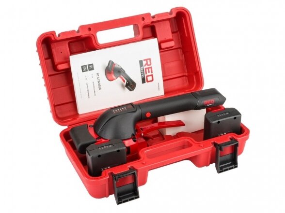 Akumuliatorinis vibro padas / pritraukėjas plytelėms Red Technik, 18V 8 Akumuliatorinis vibro padas / pritraukėjas plytelėms Red Technik, 18V 8