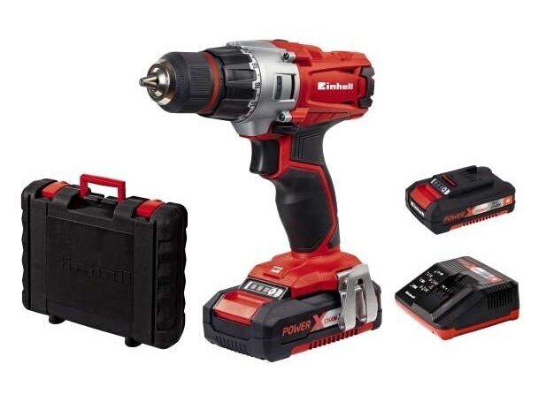 EINHELL TE-CD 18/2 Li Kit Аккумуляторная дрель-шуруповерт, 18V, 2 x 1,5 Аh Li-Ion 1 EINHELL TE-CD 18/2 Li Kit Аккумуляторная дрель-шуруповерт, 18V, 2 x 1,5 Аh Li-Ion 1