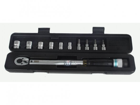 Bass Polska Torque Wrench 3/8" 20-110Nm + Sockets Bass Polska Torque Wrench 3/8" 20-110Nm + Sockets