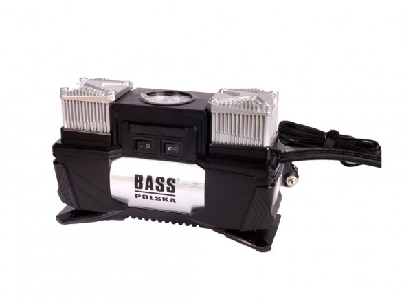 Bass Polska mini kompresorius su padangų antgalių rinkiniu 1