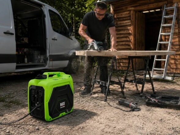 Bass Polska mobilus inverterinis generatorius 3900W Sinus Zero 6