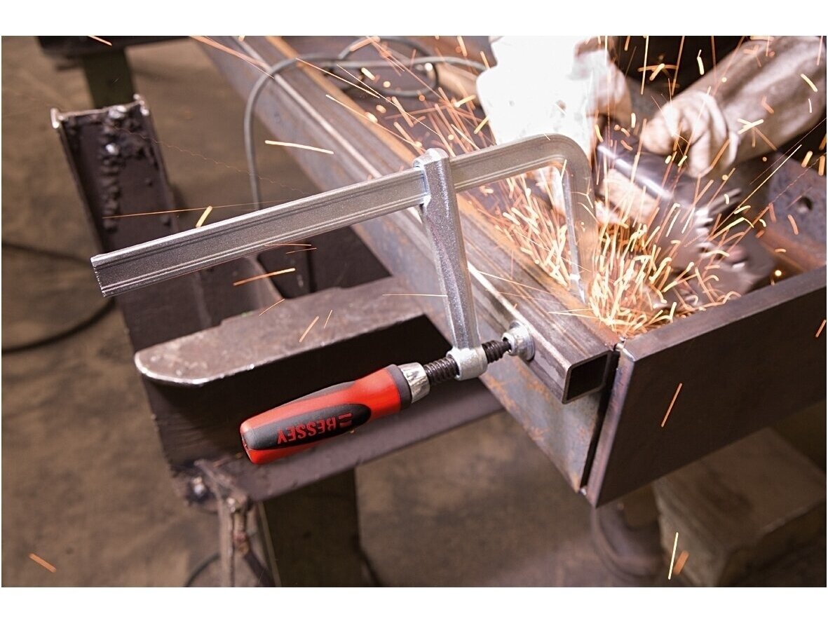 Bessey clamp GZ16-2K from solid metal profile with plastic handle, max. clamping length 160 mm, throat depth 80 mm 3