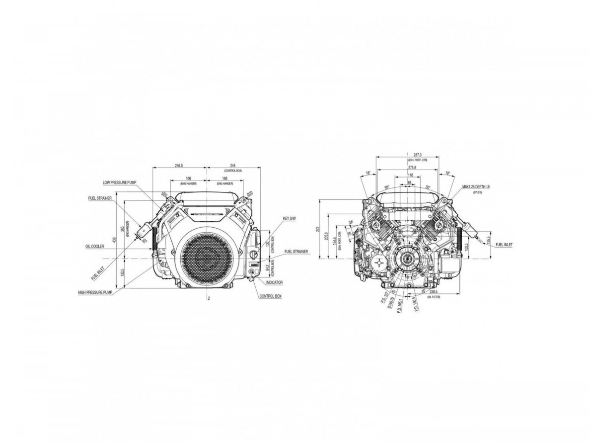 Gasoline Engine HONDA iGX800 for Generator, 18.6 kW, Crankshaft 8 Gasoline Engine HONDA iGX800 for Generator, 18.6 kW, Crankshaft 8