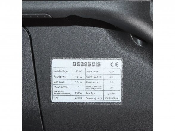 Бензиновый инверторный генератор Astor 3850iS, 3.5 кВт, 230В 3