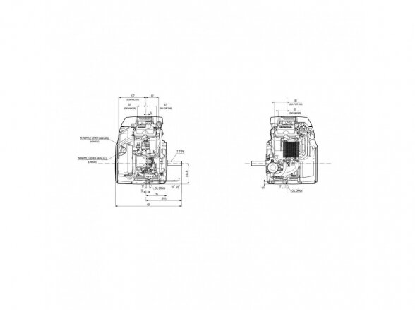 Gasoline Engine HONDA iGX800 for Generator, 18.6 kW, Crankshaft 7