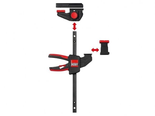 Bessey EZR Clamps x 2 pcs. for one-handed operation 2 Bessey EZR Clamps x 2 pcs. for one-handed operation 2