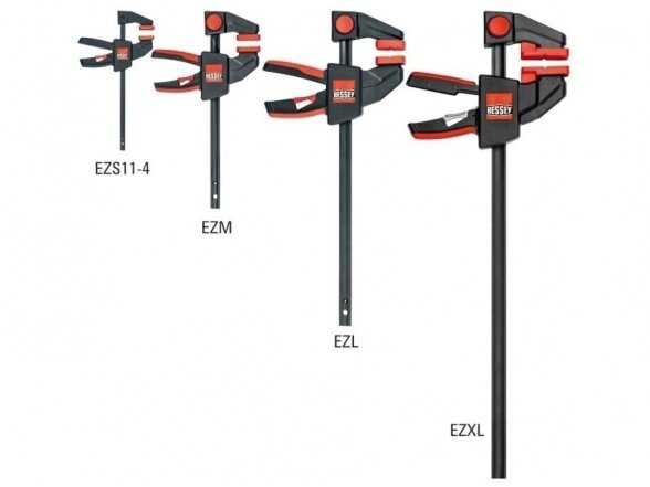 Bessey зажим EZL30-8 для работы одной рукой, макс. длина зажима 300 мм, глубина горла 80 мм 7 Bessey зажим EZL30-8 для работы одной рукой, макс. длина зажима 300 мм, глубина горла 80 мм 7