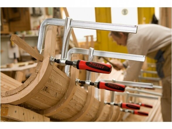 Bessey clamp GZ16-2K from solid metal profile with plastic handle, max. clamping length 160 mm, throat depth 80 mm 4