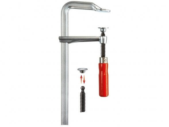 Bessey Clamp GZ30 from solid metal profile with wooden handle, max. clamping length 300 mm 1