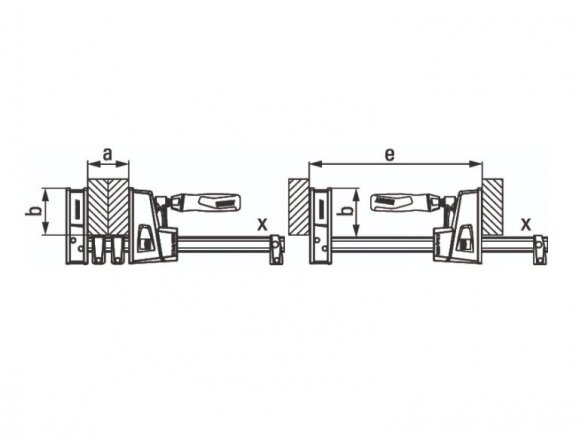 Bessey Vario korpusinis spaustuvas REVO KREV100-2K, maks. spaudimo ilgis 1000 mm 1