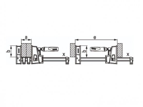 Bessey Vario korpusinis spaustuvas REVO KREV200-2K, maks. spaudimo ilgis 2000 mm 1 Bessey Vario korpusinis spaustuvas REVO KREV200-2K, maks. spaudimo ilgis 2000 mm 1
