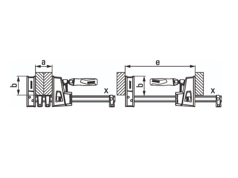 Bessey Vario korpusinis spaustuvas REVO KREV100-2K, maks. spaudimo ilgis 1000 mm 1 Bessey Vario korpusinis spaustuvas REVO KREV100-2K, maks. spaudimo ilgis 1000 mm 1