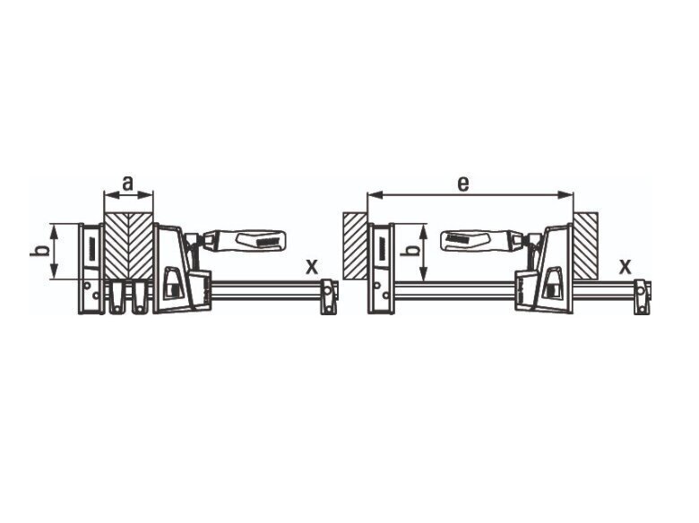 Bessey Vario корпусной зажим REVO KREV150-2K, макс. длина зажима 1500 мм 1