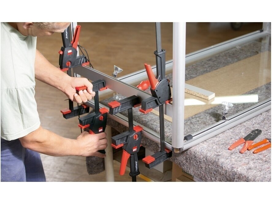 Струбцина Bessey DuoKlamp DUO65-8 для работы одной рукой, длина зажима 650 мм 9