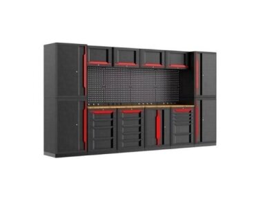 Cramp tool cabinet with workbench, 370 cm