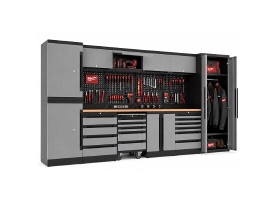 Cramp PREMIUM workshop furniture set made of thick steel, 437 cm, 25 elements 3 Cramp PREMIUM workshop furniture set made of thick steel, 437 cm, 25 elements 3