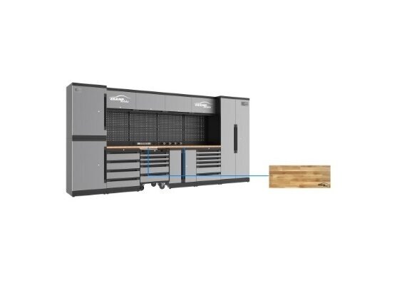 Cramp PREMIUM workshop furniture set made of thick steel, 437 cm, 25 elements 5 Cramp PREMIUM workshop furniture set made of thick steel, 437 cm, 25 elements 5