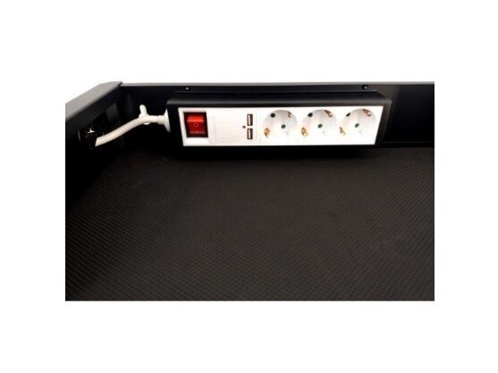 Cramp sieninė įrankių lentyna su stalčiumi 230V / USB 2 Cramp sieninė įrankių lentyna su stalčiumi 230V / USB 2