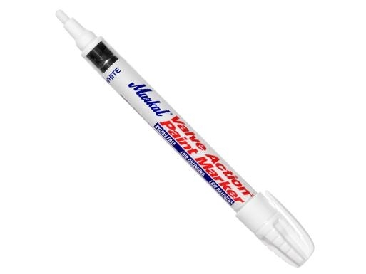 Valve Action Paint Marker, White, 3mm, for Dry Surfaces Valve Action Paint Marker, White, 3mm, for Dry Surfaces