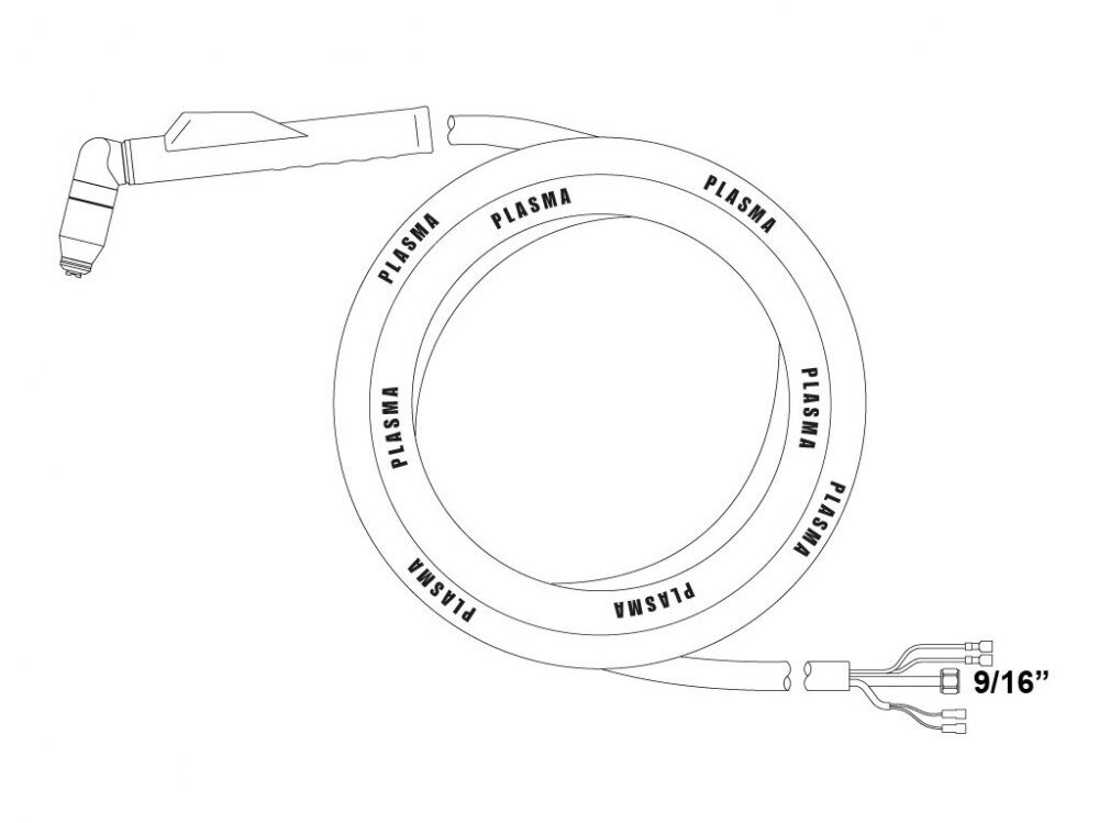 Torch for plasma cutting EL-120 (with HF) 12m, designed for plasma cutting machines working with UNITORCH™ torches Torch for plasma cutting EL-120 (with HF) 12m, designed for plasma cutting machines working with UNITORCH™ torches