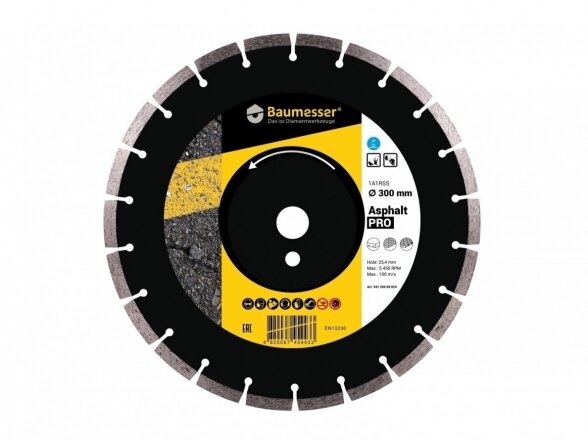 Deimantinis diskas asfaltui Baumesser Asphalt Pro 450mm