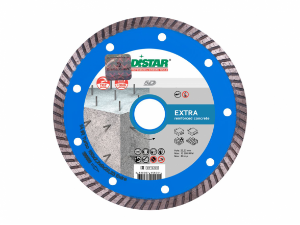 Deimantinis diskas betonui ir gelžbetoniui Distar Turbo Extra Max 125mm