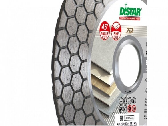 Deimantinis diskas plytelėms 2in1 Distar Edge Dry 125mm; pjovimui ir šlifavimui 2