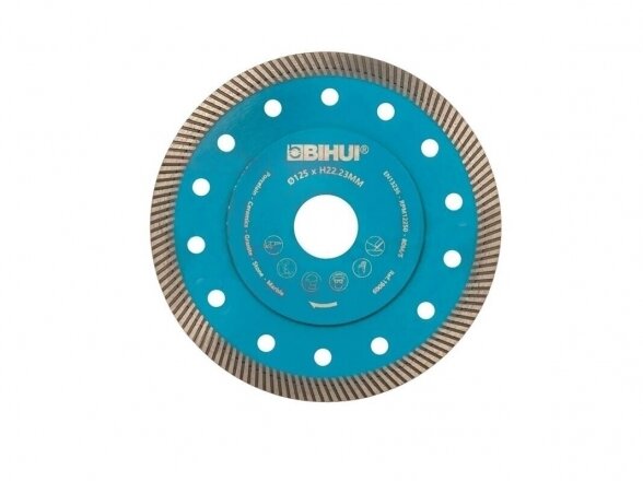 Deimantinis diskas plytelėms Bihui Super Thin Turbo 125mm