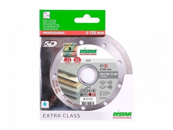 Deimantinis diskas plytelėms Distar Decor Slim 125 mm 3
