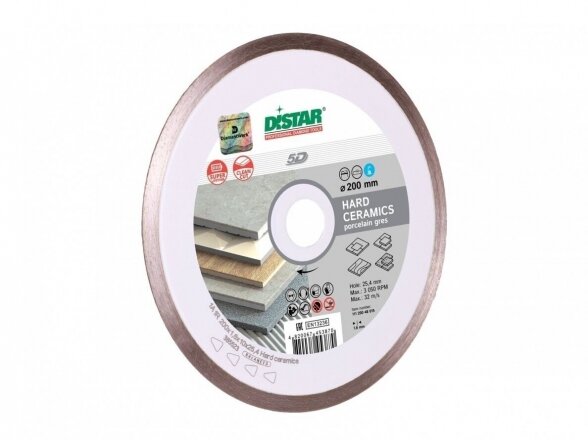 Deimantinis diskas plytelėms Distar Hard Ceramics 125mm 1