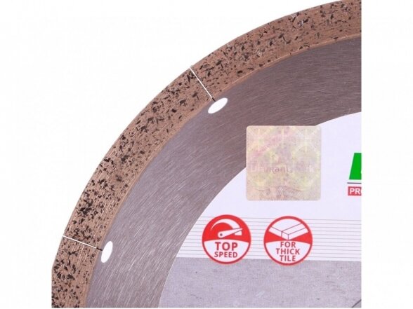 Deimantinis diskas plytelėms Distar Hard Ceramics Advanced 350mm, storis tik 1.8mm, savaime pasigalandantis, šlapiam pjovimui 1