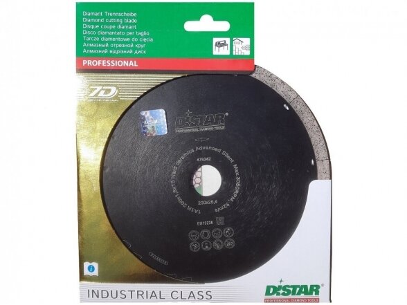 Deimantinis pjovimo diskas Distar Hard Ceramics Advanced Silent 200mm 2