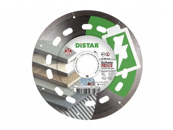 Distar Esthete Li-Ion plytelių pjovimo diskas 125mm