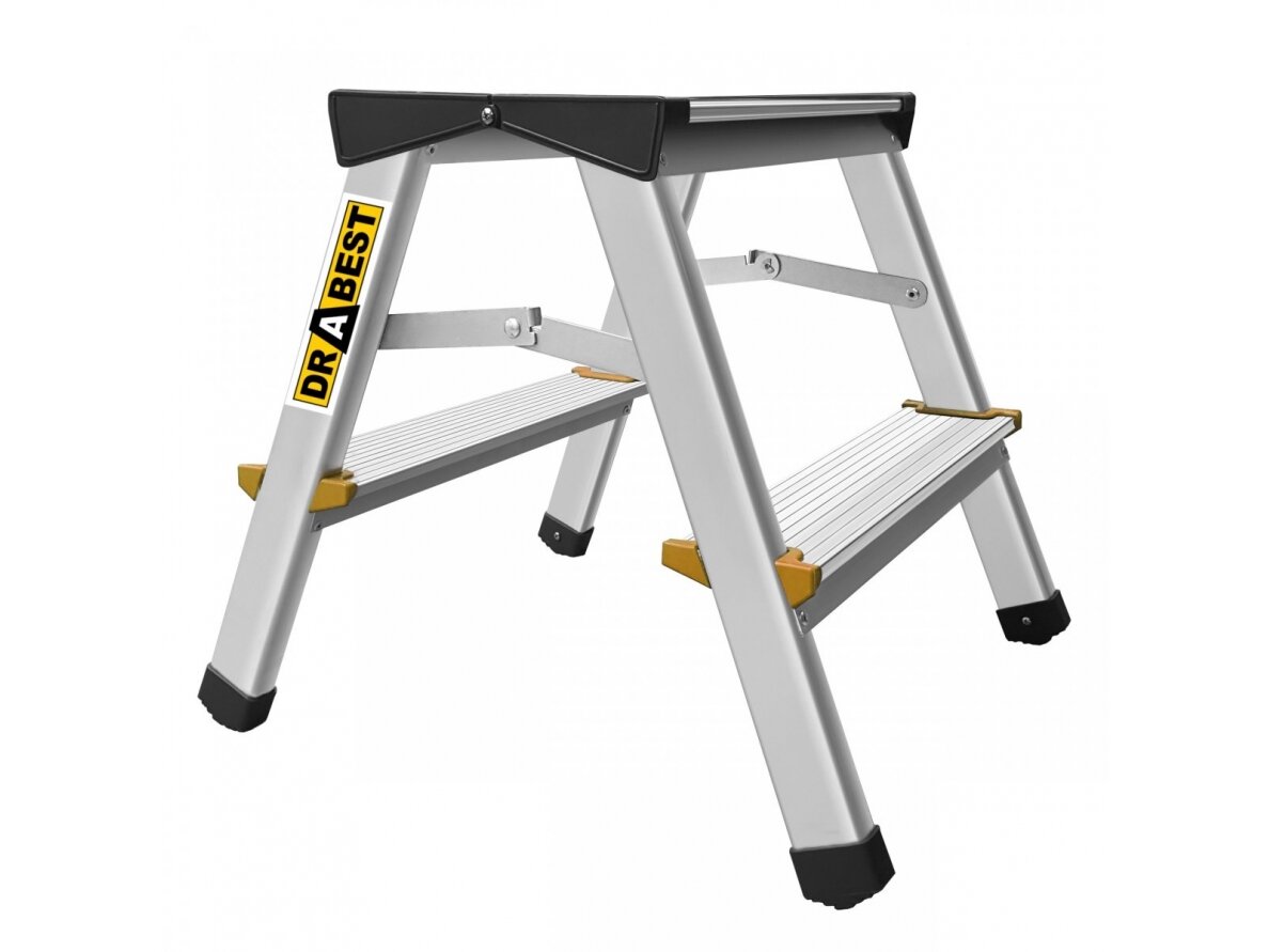 Двусторонняя алюминиевая лестница DRABEST DD2 150 кг 4