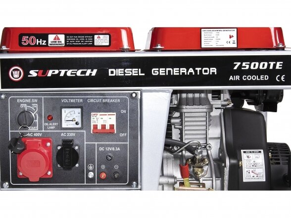 Dyzelinis generatorius SUPTECH 7500TE (trifazis), 6 kW, elektrinis/mechaninis paleidimas 1