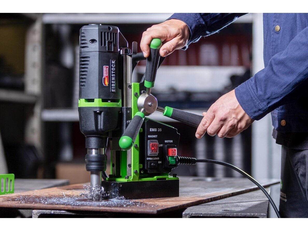 Eibenstock magnetic drill EMB 35, 1200W, 750 rpm, maximum drilling diameter 35 mm 1